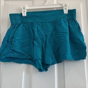 Blue breezy beach shorts